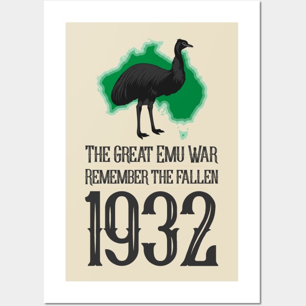 The Great Emu War of 1932 Wall Art by PCB1981